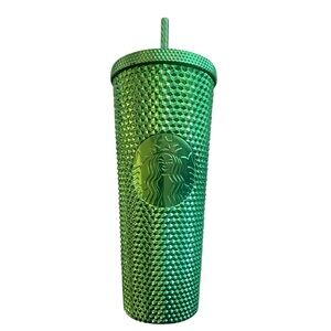 Starbucks Green Studded Tumbler 24oz – Limited Edition – New with Straw